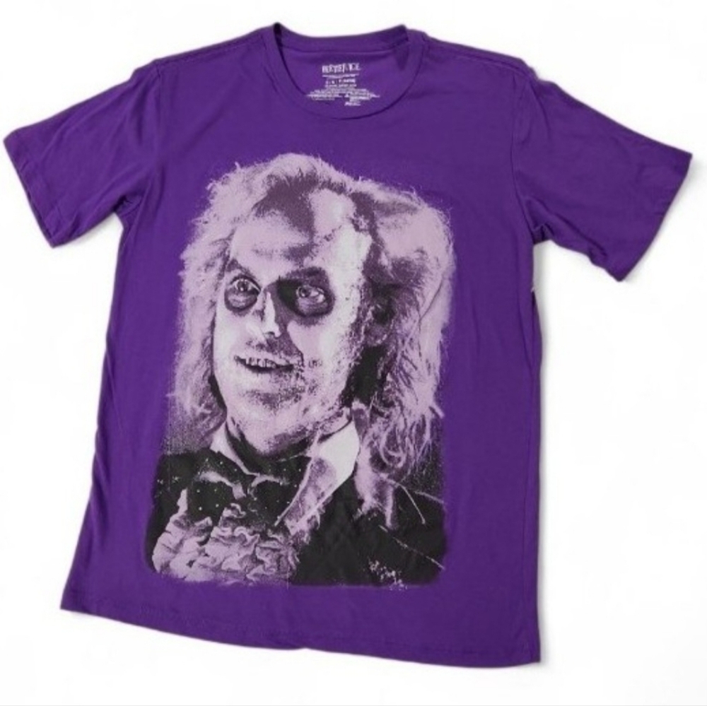 Beetlejuice Adult Purple Graphic T-Shirt S(34-36)